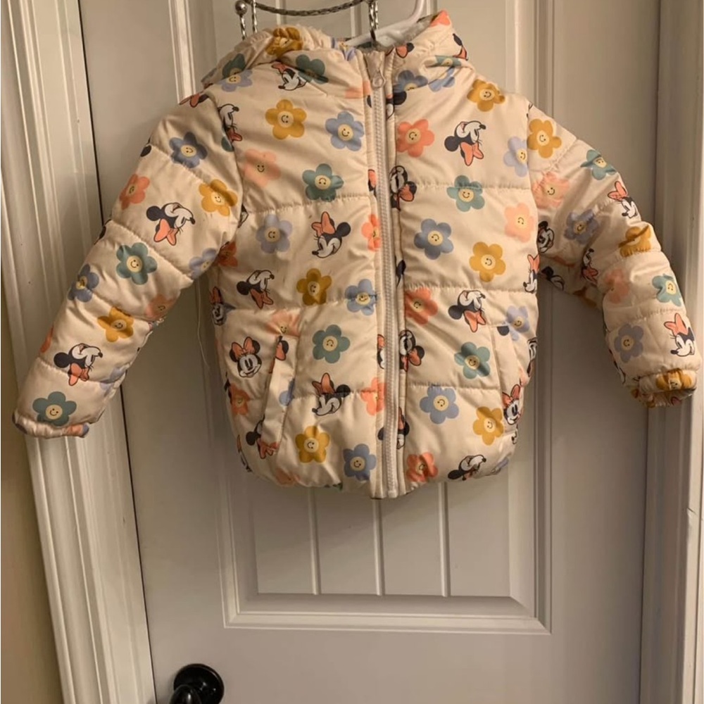 Minnie Mouse Patterned Puffer Jacket